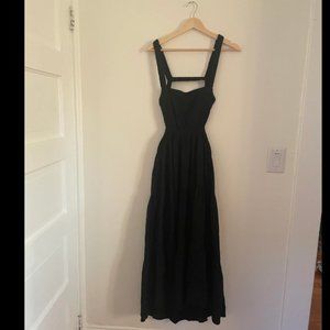 Black maxi dress backless